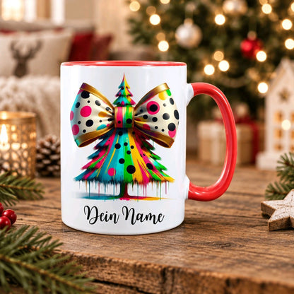 Personalisierte Keramik Weihnachtstasse mit deinem Namen_0040T - Herz Jesu