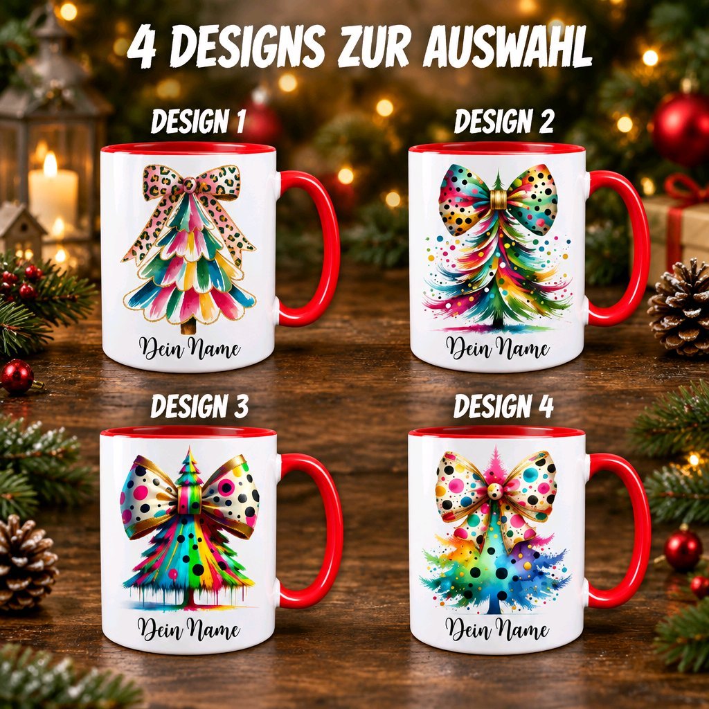 Personalisierte Keramik Weihnachtstasse mit deinem Namen_0040T - Herz Jesu