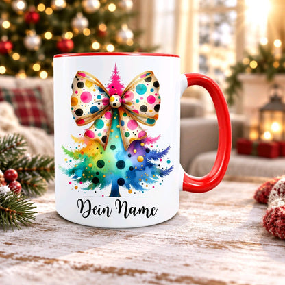 Personalisierte Keramik Weihnachtstasse mit deinem Namen_0040T - Herz Jesu