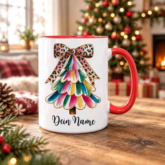 Personalisierte Keramik Weihnachtstasse mit deinem Namen_0040T - Herz Jesu