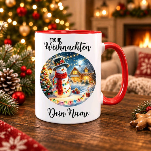 Personalisierte Keramik Weihnachtstasse mit deinem Namen_0042T - Herz Jesu