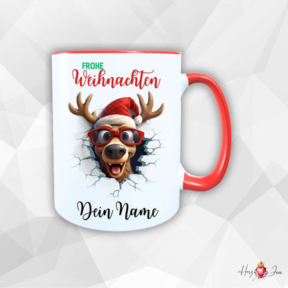 Personalisierte Keramik Weihnachtstasse mit deinem Namen_0056T - Herz Jesu