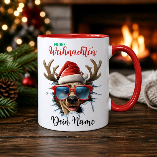 Personalisierte Keramik Weihnachtstasse mit deinem Namen_0056T - Herz Jesu