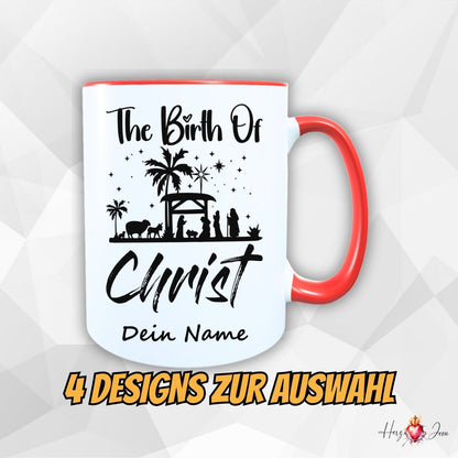 Personalisierte Keramik Weihnachtstasse mit deinem Namen_0061T - Herz Jesu