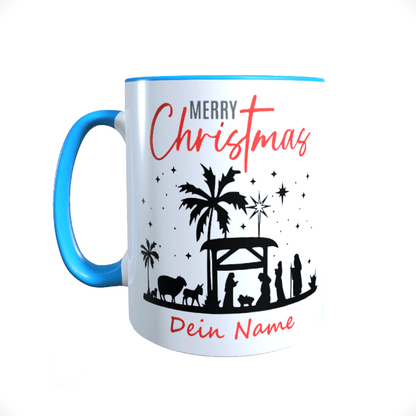 Personalisierte Keramik Weihnachtstasse mit deinem Namen_0065T - Herz Jesu