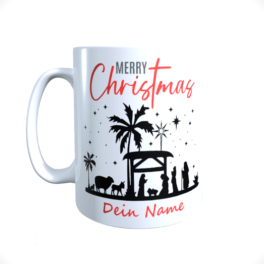 Personalisierte Keramik Weihnachtstasse mit deinem Namen_0065T - Herz Jesu