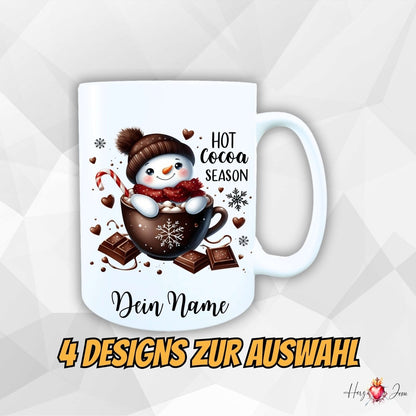 Personalisierte Keramik Weihnachtstasse mit deinem Namen_0066T - Herz Jesu