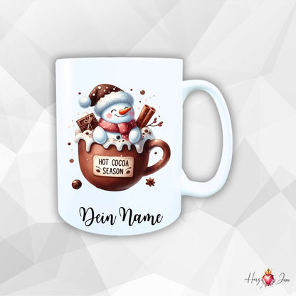 Personalisierte Keramik Weihnachtstasse mit deinem Namen_0066T - Herz Jesu