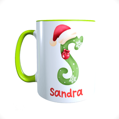 Personalisierte Keramik Weihnachtstasse mit deinem Namen_0069T - Herz Jesu