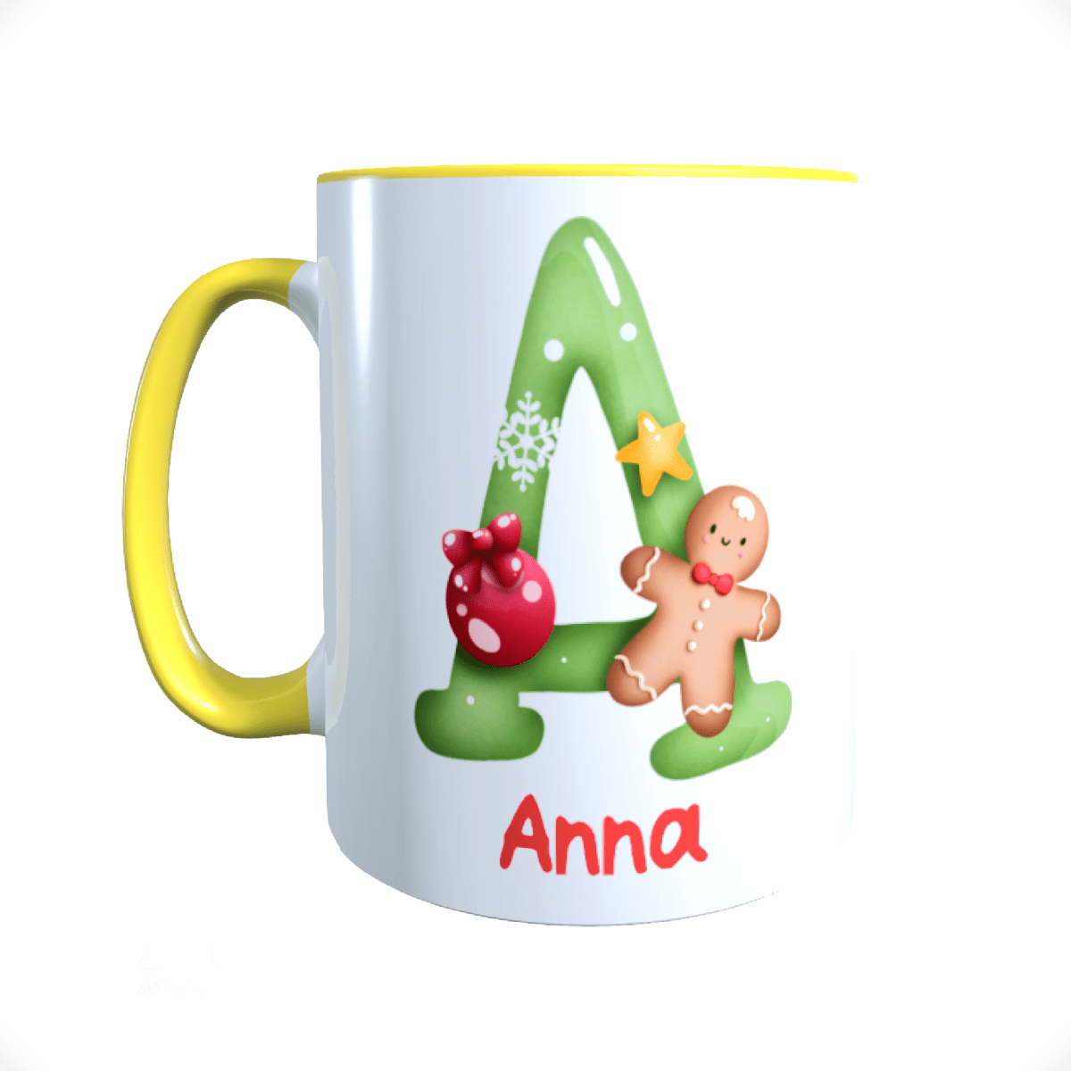 Personalisierte Keramik Weihnachtstasse mit deinem Namen_0069T - Herz Jesu