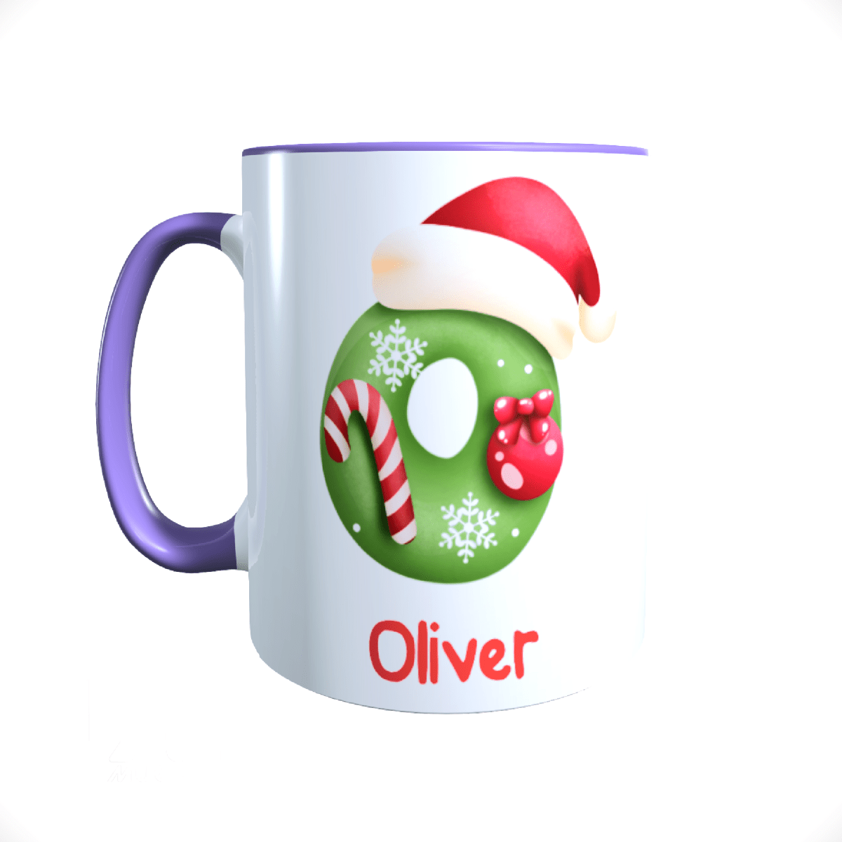 Personalisierte Keramik Weihnachtstasse mit deinem Namen_0069T - Herz Jesu