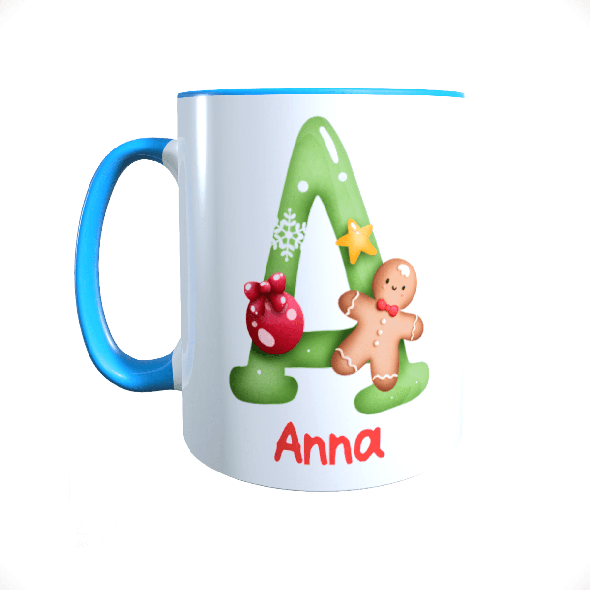 Personalisierte Keramik Weihnachtstasse mit deinem Namen_0069T - Herz Jesu