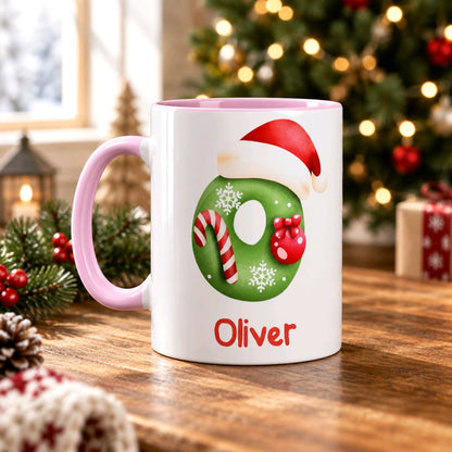 Personalisierte Keramik Weihnachtstasse mit deinem Namen_0069T - Herz Jesu
