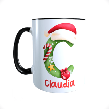 Personalisierte Keramik Weihnachtstasse mit deinem Namen_0069T - Herz Jesu