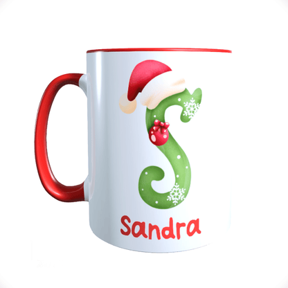 Personalisierte Keramik Weihnachtstasse mit deinem Namen_0069T - Herz Jesu