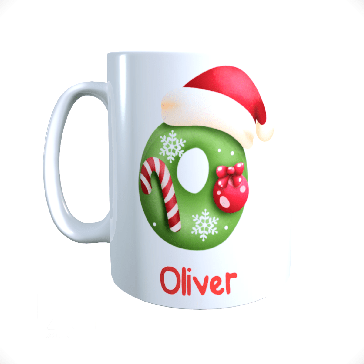 Personalisierte Keramik Weihnachtstasse mit deinem Namen_0069T - Herz Jesu
