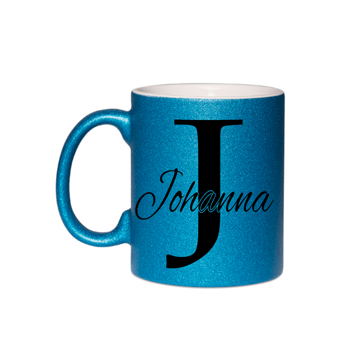 Personalisierte Keramik Weihnachtstasse mit deinem Namen Glitzertasse_0049T - Herz Jesu