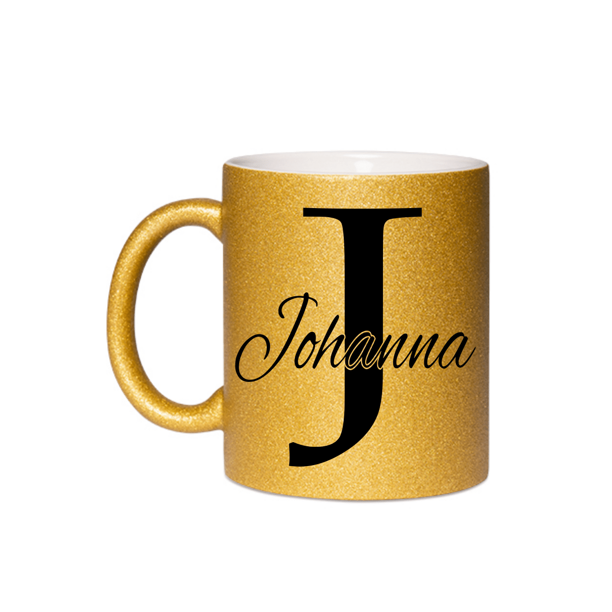 Personalisierte Keramik Weihnachtstasse mit deinem Namen Glitzertasse_0049T - Herz Jesu