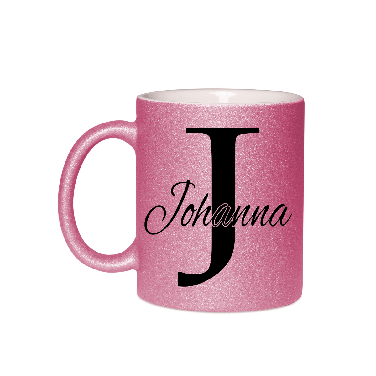 Personalisierte Keramik Weihnachtstasse mit deinem Namen Glitzertasse_0049T - Herz Jesu