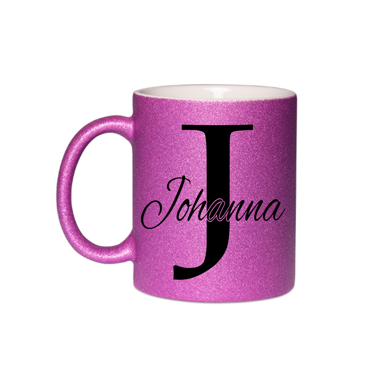 Personalisierte Keramik Weihnachtstasse mit deinem Namen Glitzertasse_0049T - Herz Jesu