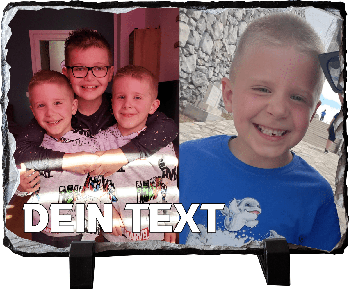 Personalisierte Schieferplatte Geschenkidee Fotogeschenke Vatertag Muttertag_0001C - Herz Jesu