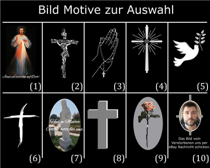 Personalisierte Schieferplatte Grabstein Grabplatte Grabschmuck Gedenkplatte_0002C - Herz Jesu