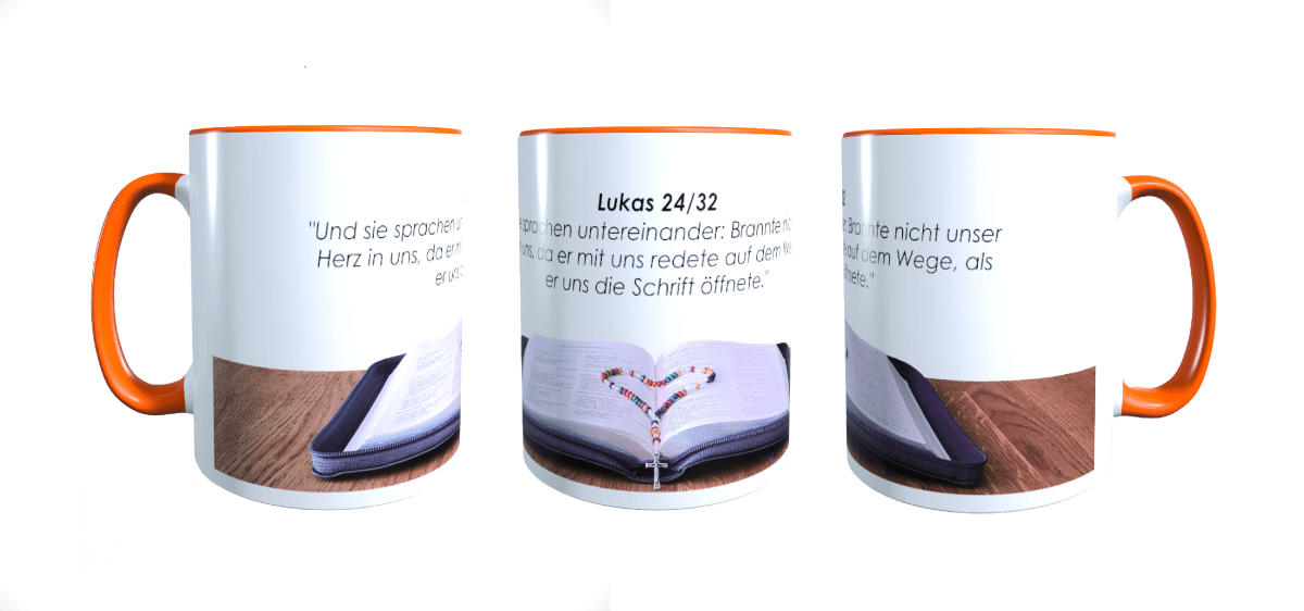 Personalisierte Tasse Bibelzitaten Gott Bibel Jesus Pfingsten Geschenkidee_0015T - Herz Jesu