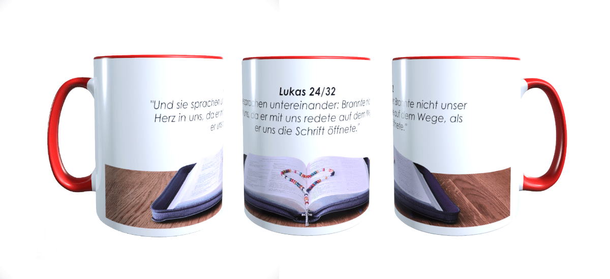 Personalisierte Tasse Bibelzitaten Gott Bibel Jesus Pfingsten Geschenkidee_0015T - Herz Jesu