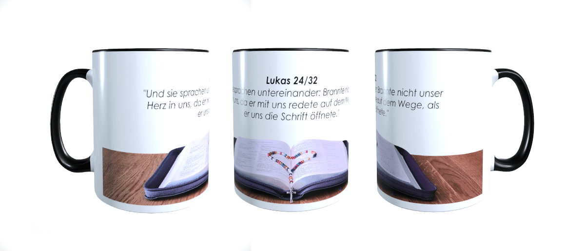 Personalisierte Tasse Bibelzitaten Gott Bibel Jesus Pfingsten Geschenkidee_0015T - Herz Jesu