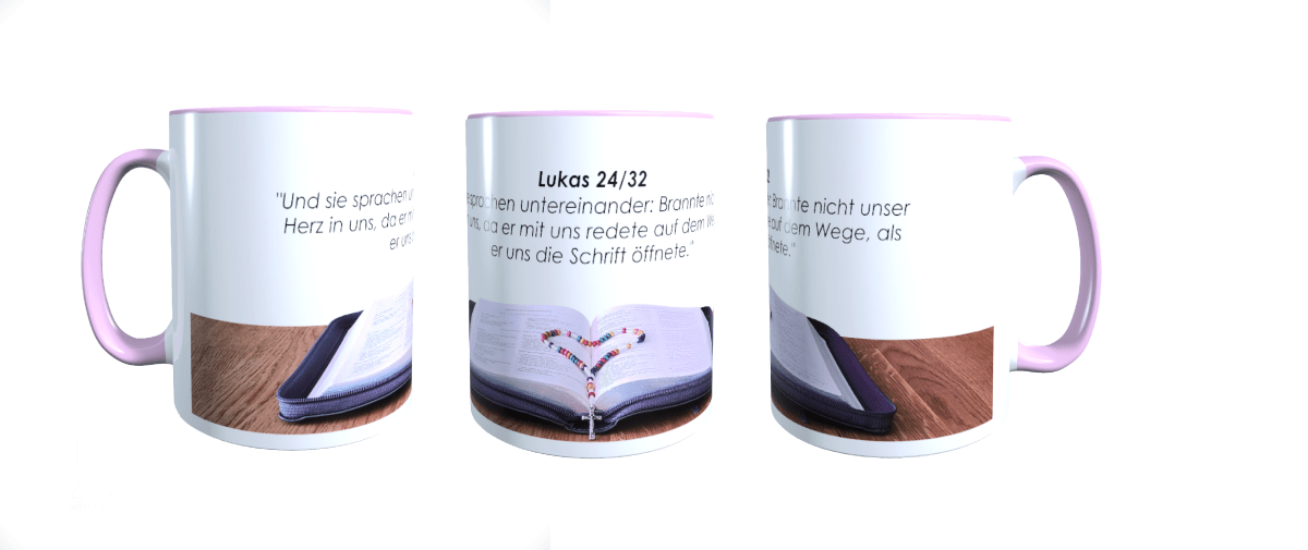 Personalisierte Tasse Bibelzitaten Gott Bibel Jesus Pfingsten Geschenkidee_0015T - Herz Jesu