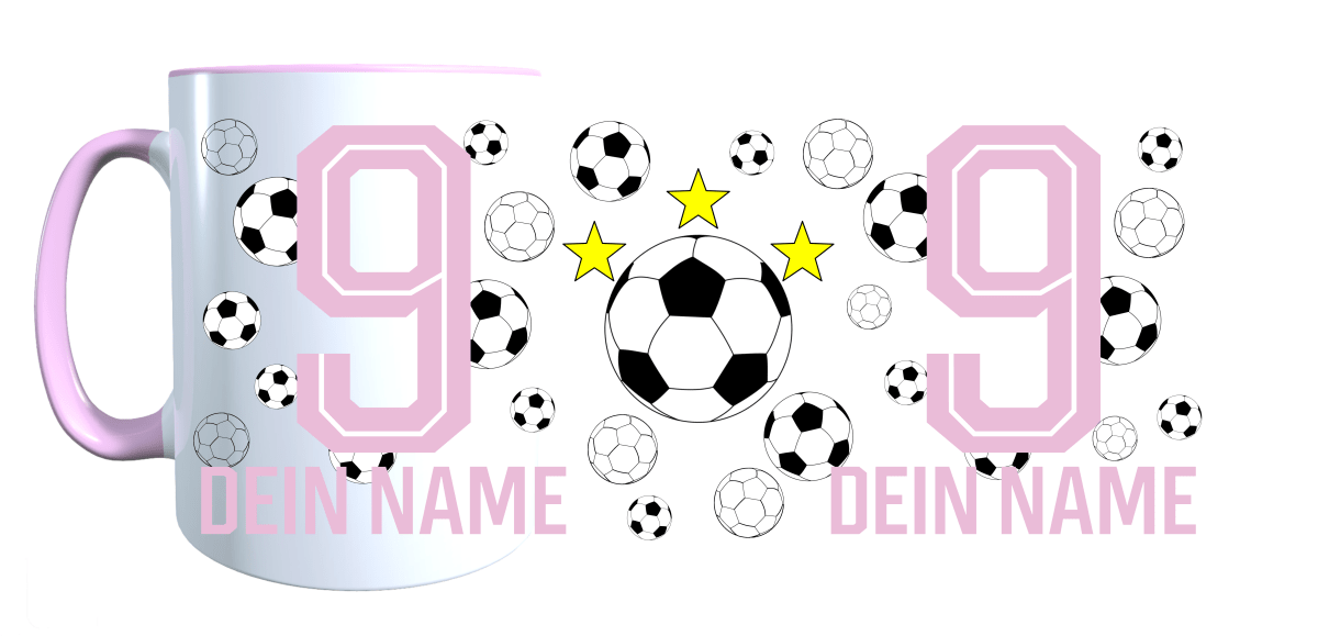 Personalisierte Tasse mit Namen Fußball Kaffeetasse Geburtstag_0025T - Herz Jesu