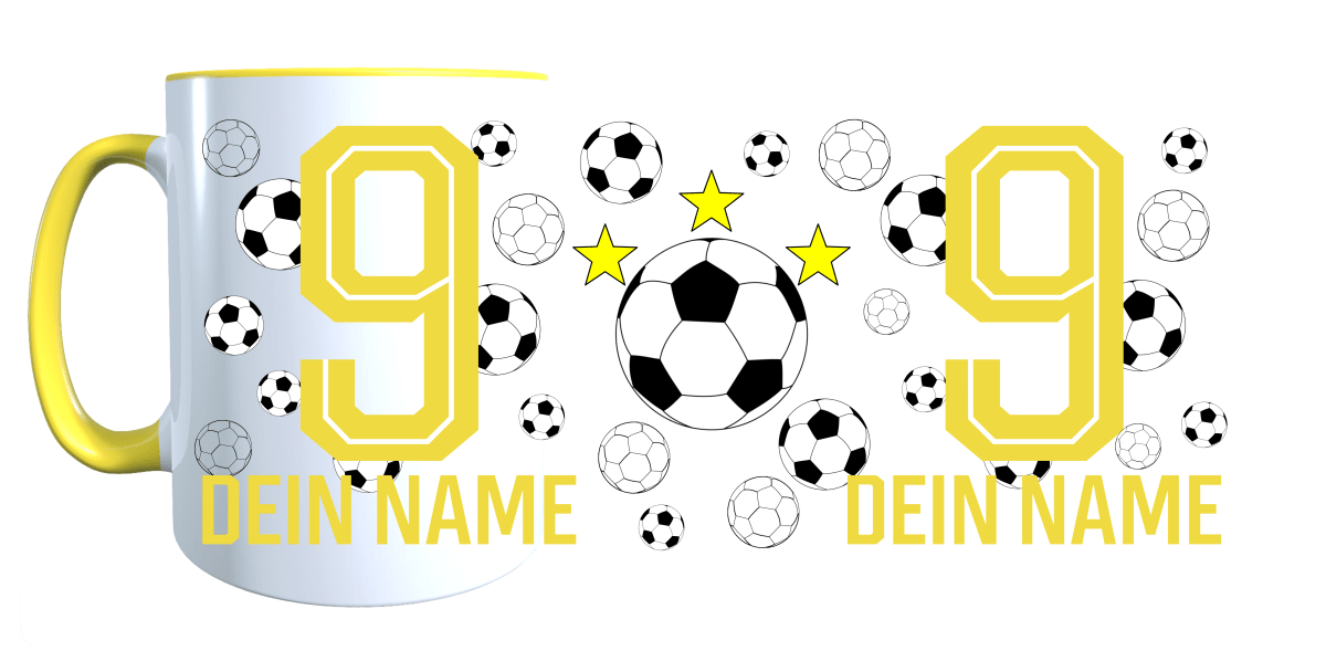 Personalisierte Tasse mit Namen Fußball Kaffeetasse Geburtstag_0025T - Herz Jesu