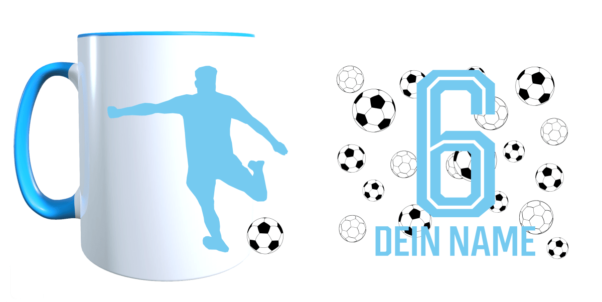 Personalisierte Tasse mit Namen Fußball Kaffeetasse Geburtstag_0028T - Herz Jesu