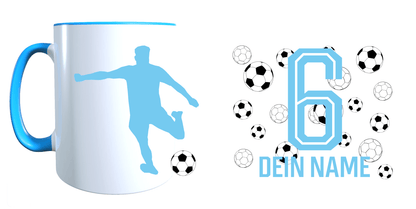 Personalisierte Tasse mit Namen Fußball Kaffeetasse Geburtstag_0028T - Herz Jesu