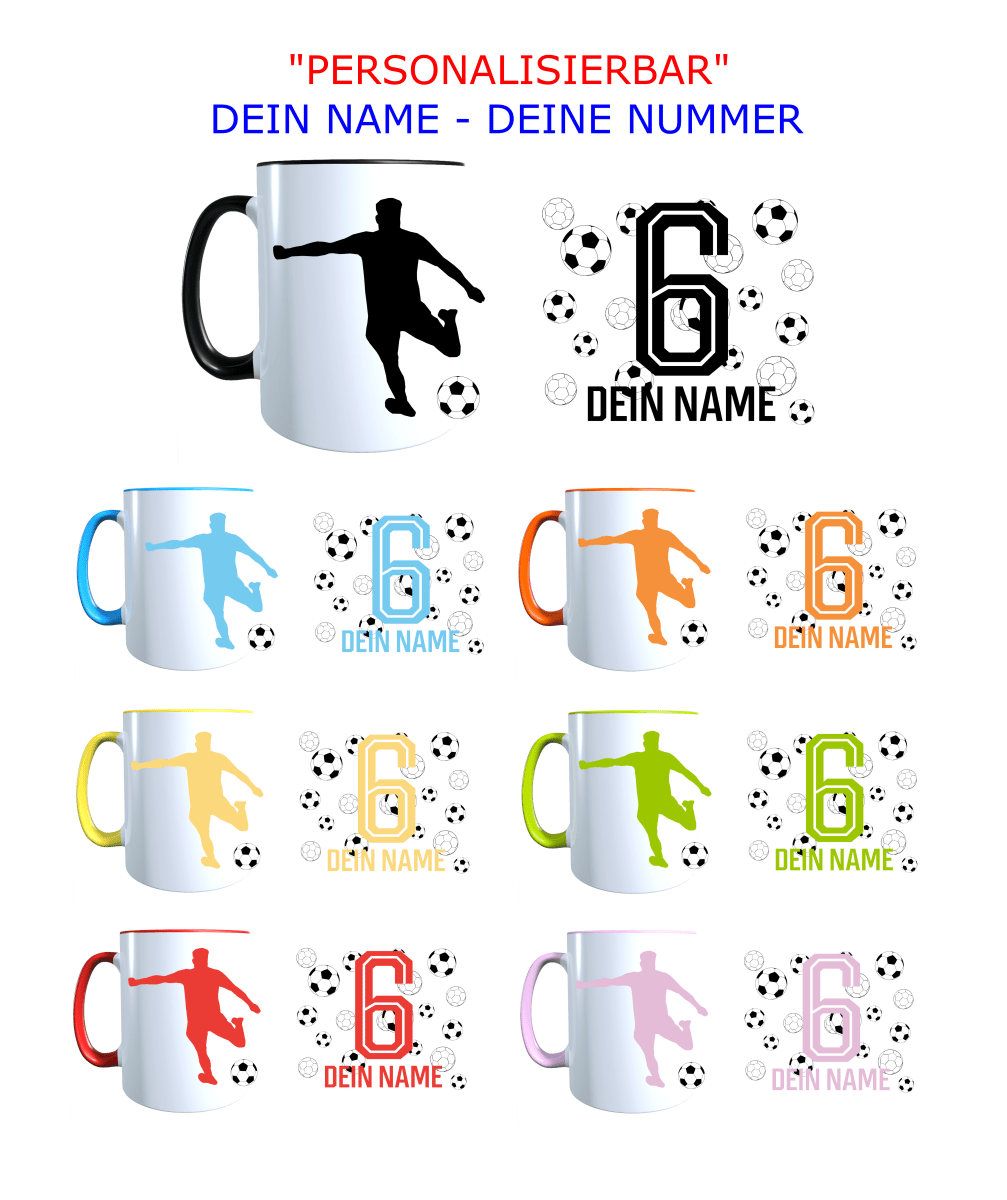 Personalisierte Tasse mit Namen Fußball Kaffeetasse Geburtstag_0028T - Herz Jesu