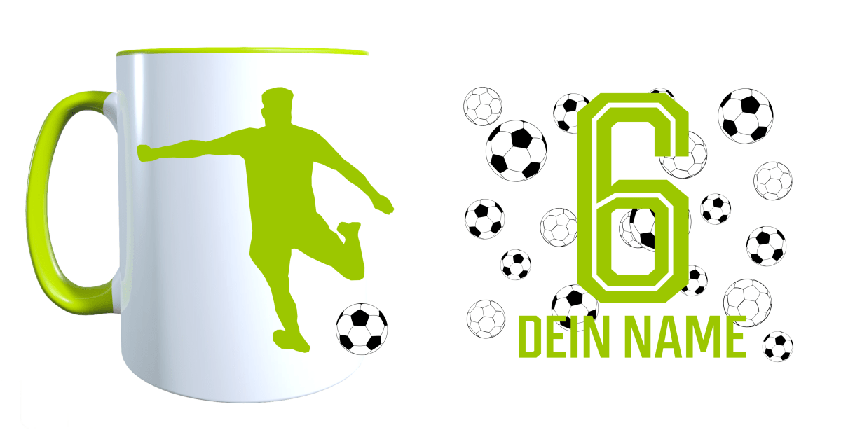 Personalisierte Tasse mit Namen Fußball Kaffeetasse Geburtstag_0028T - Herz Jesu
