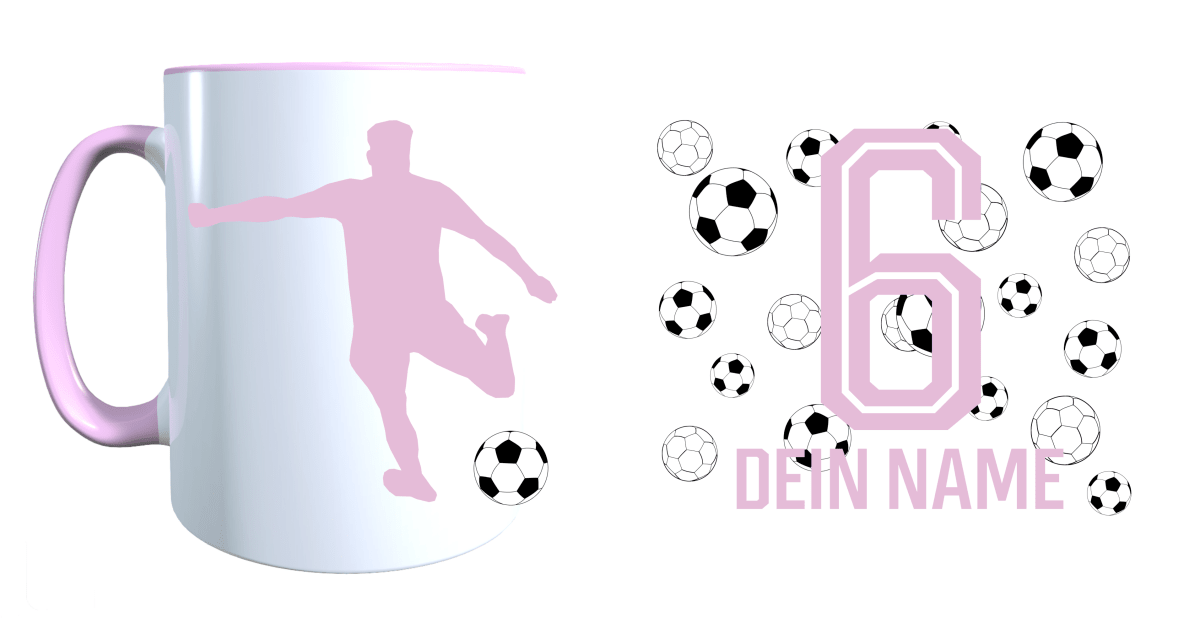 Personalisierte Tasse mit Namen Fußball Kaffeetasse Geburtstag_0028T - Herz Jesu