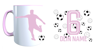 Personalisierte Tasse mit Namen Fußball Kaffeetasse Geburtstag_0028T - Herz Jesu