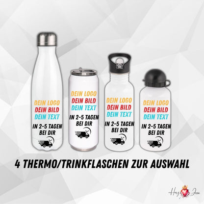 Personalisierte Trinkflasche Logo Werbeartikel Wappen Wasserflasche Fotogeschenke_0007E - Herz Jesu