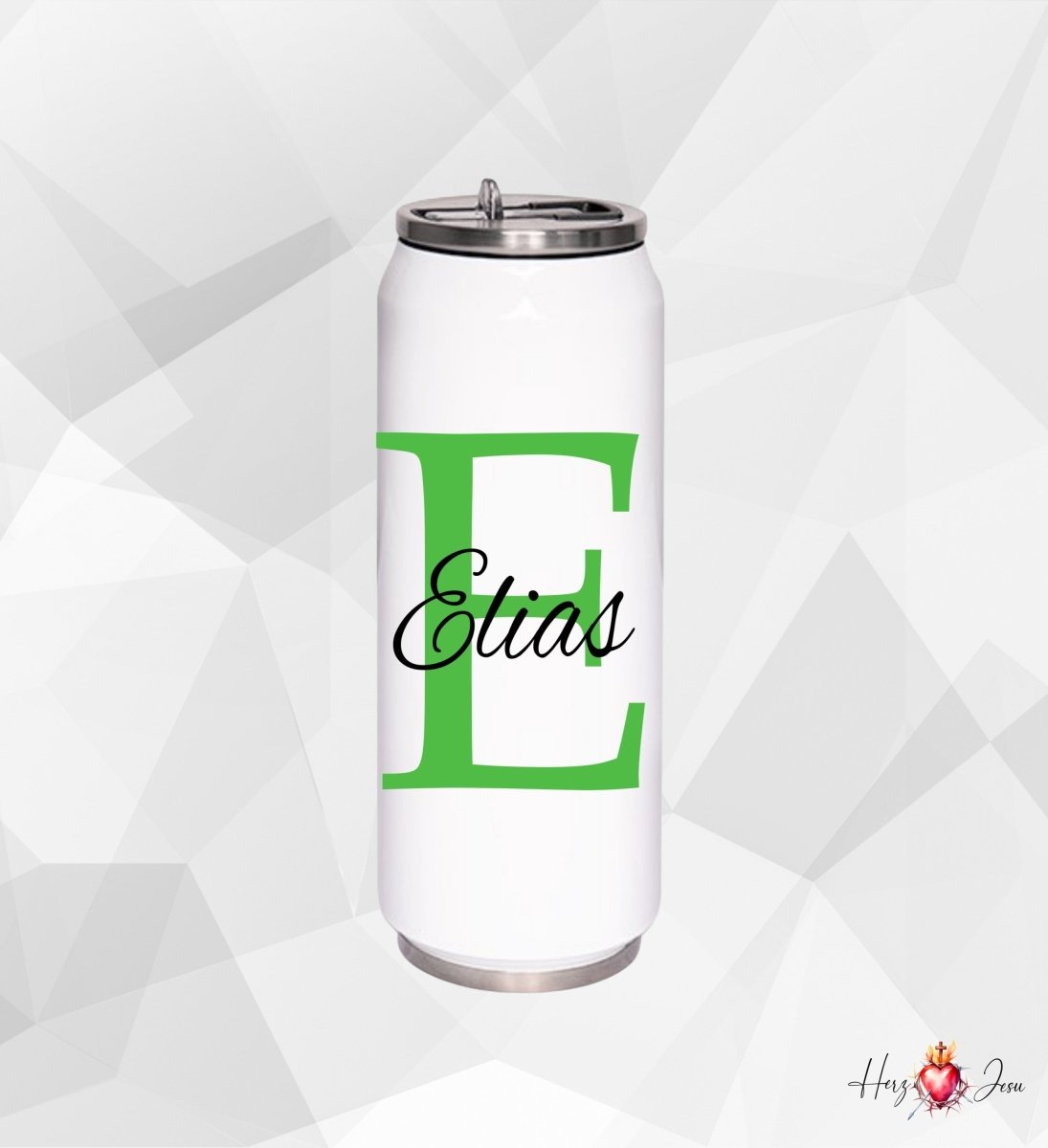 Personalisierte Trinkflasche mit Namen Schule Thermobecher Geburtstag _0002E - Herz Jesu