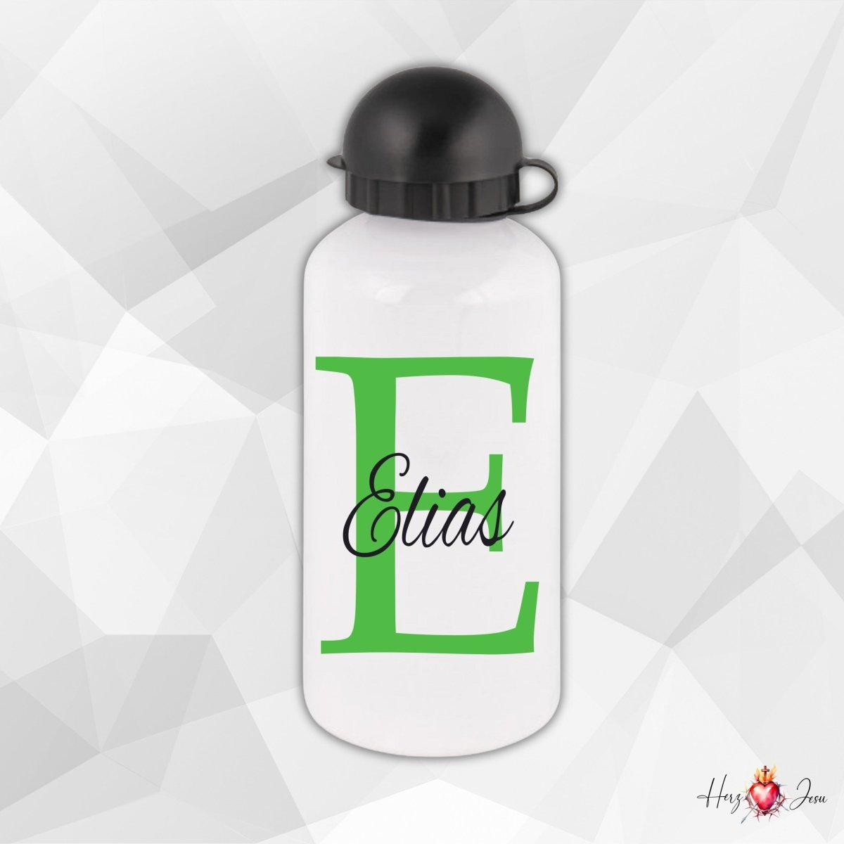 Personalisierte Trinkflasche mit Namen Schule Thermobecher Geburtstag _0002E - Herz Jesu
