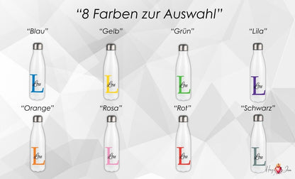 Personalisierte Trinkflasche mit Namen Schule Thermobecher Geburtstag _0002E - Herz Jesu