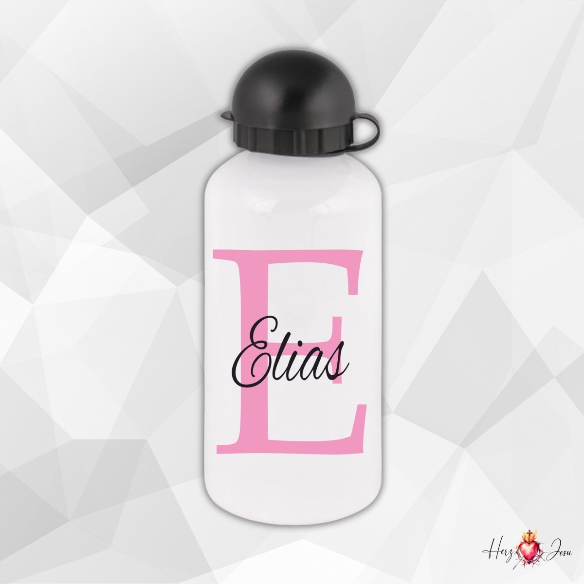 Personalisierte Trinkflasche mit Namen Schule Thermobecher Geburtstag _0002E - Herz Jesu