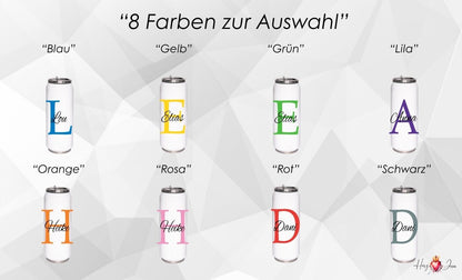 Personalisierte Trinkflasche mit Namen Schule Thermobecher Geburtstag _0002E - Herz Jesu