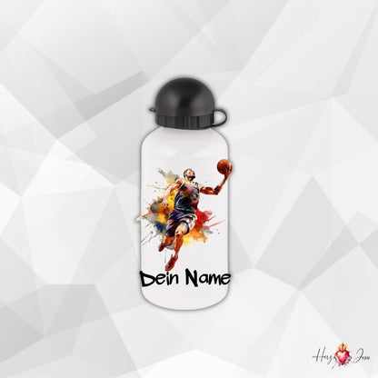 Personalisierte Trinkflasche mit Namen Thermobecher Geburtstag Basketball_0018E - Herz Jesu