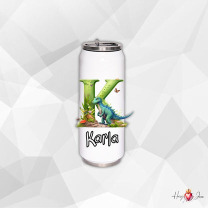 Personalisierte Trinkflasche mit Namen Thermobecher Geburtstag Dinosaurier_0022E - Herz Jesu