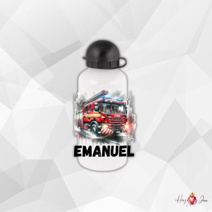 Personalisierte Trinkflasche mit Namen Thermobecher Geburtstag Feuerwehr_0028E - Herz Jesu