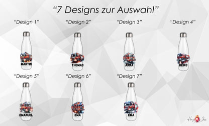 Personalisierte Trinkflasche mit Namen Thermobecher Geburtstag Feuerwehr_0028E - Herz Jesu