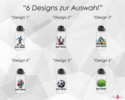 Personalisierte Trinkflasche mit Namen Thermobecher Geburtstag Fußball_0019E - Herz Jesu