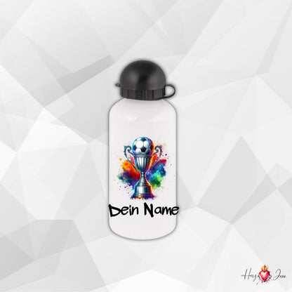 Personalisierte Trinkflasche mit Namen Thermobecher Geburtstag Fußball_0019E - Herz Jesu